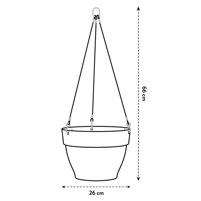 vibia campana hanging basket 26cm moss green